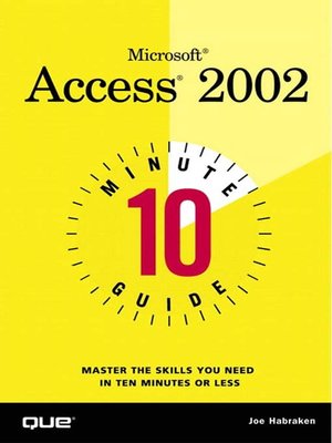 cover image of 10 Minute Guide to Microsoft  Access 2002